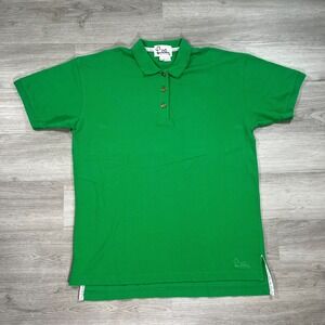 VTG Lilly Pulitzer Polo Shirt Mens Size Large (14-16) Green Golf Hong Kong Made